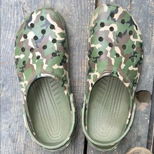 Camouflage size 13 men’s crocs good condition